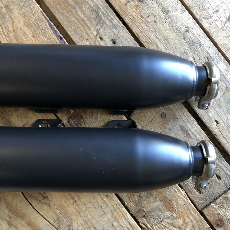 Indian Scout / Bobber Rogue exhaust silencers - matt black